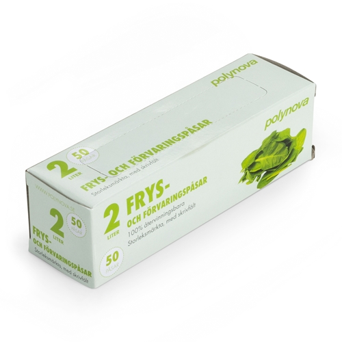 Plastic freezer bag HD - 2L 150/50x350mm 15my - 50 pcs