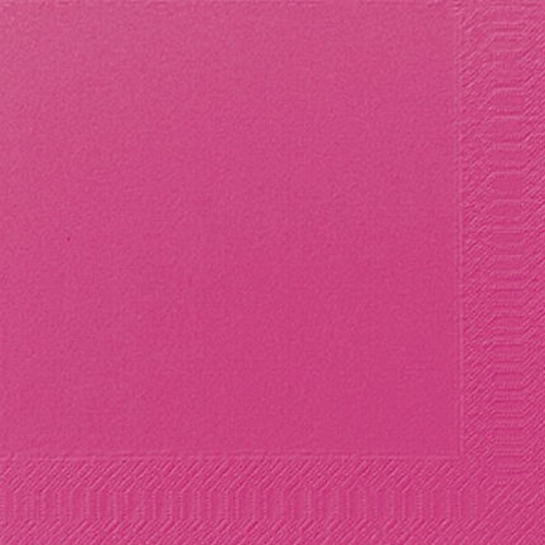Serviet 1/4-foldet 3-lags - 33x33 cm rosa (fuchsia) - 125 stk.