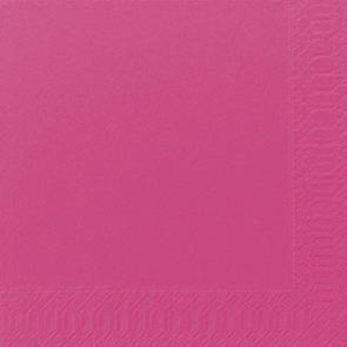 Serviet 1/4-fold 3-lags - 24x24 cm rosa (fuchsia) - 250 stk