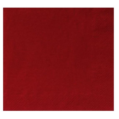 Servett tissue 1/4 vikt 3L – 24x24cm vinröd – 250 st