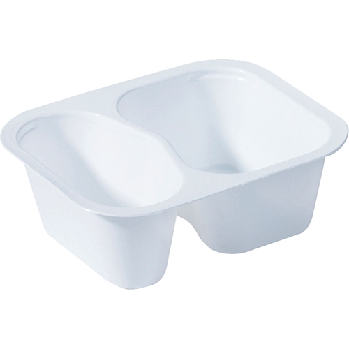 Tray PP Duniform - 138x114x53mm 2-compartment white - 480 pcs