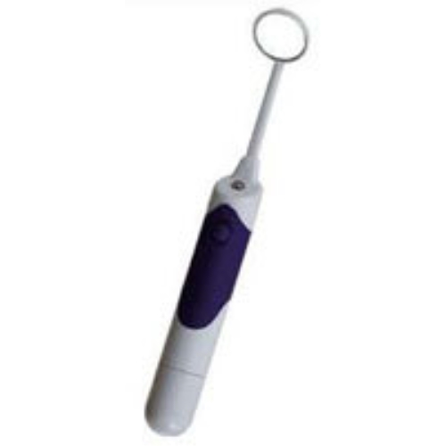 Mouth mirror with light - with replaceable mirror