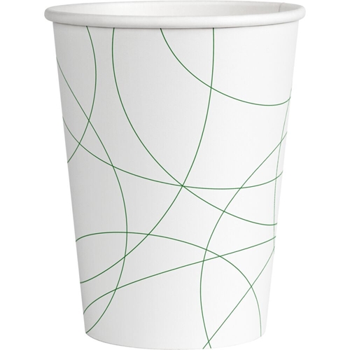 Papierowe kubki do kawy Leaf Abstract 38 cl bez plastiku 45 szt.
