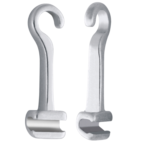 krokar för användning med bågtrådar – Crimpable Hooks – Right Curved