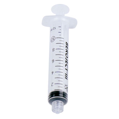 Luer lock-sprøjte 3-komponent Beroject - 10 ml grad. 0,5 ml centreret - 100 stk.