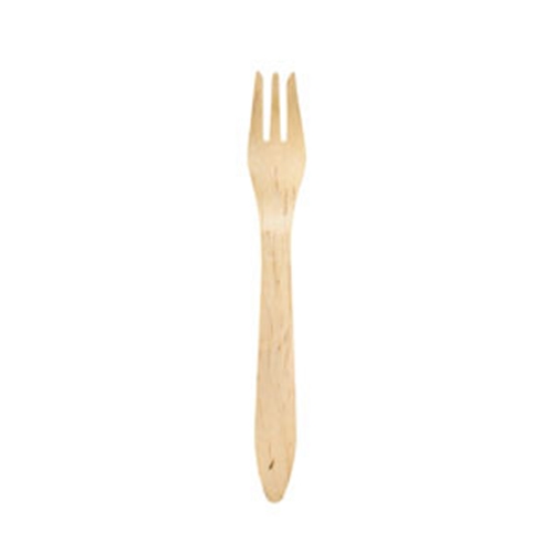 Träbestick gaffel – 19cm vaxad – 100 st