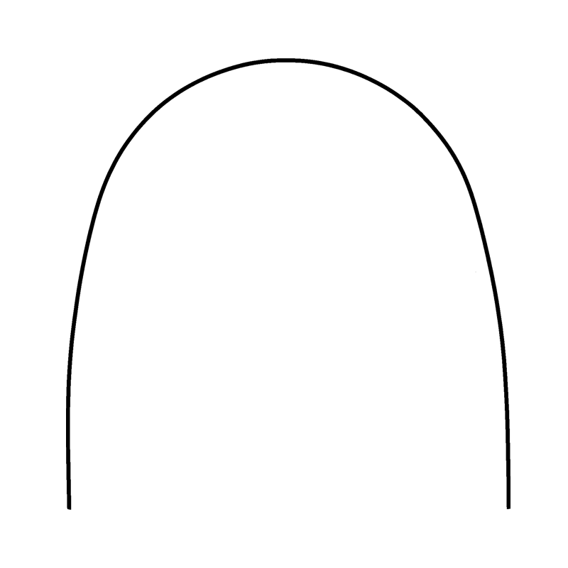 Æggeformet bue i rustfrit stål, rund - Stainless Steel Ovoid Archwires Lower 014