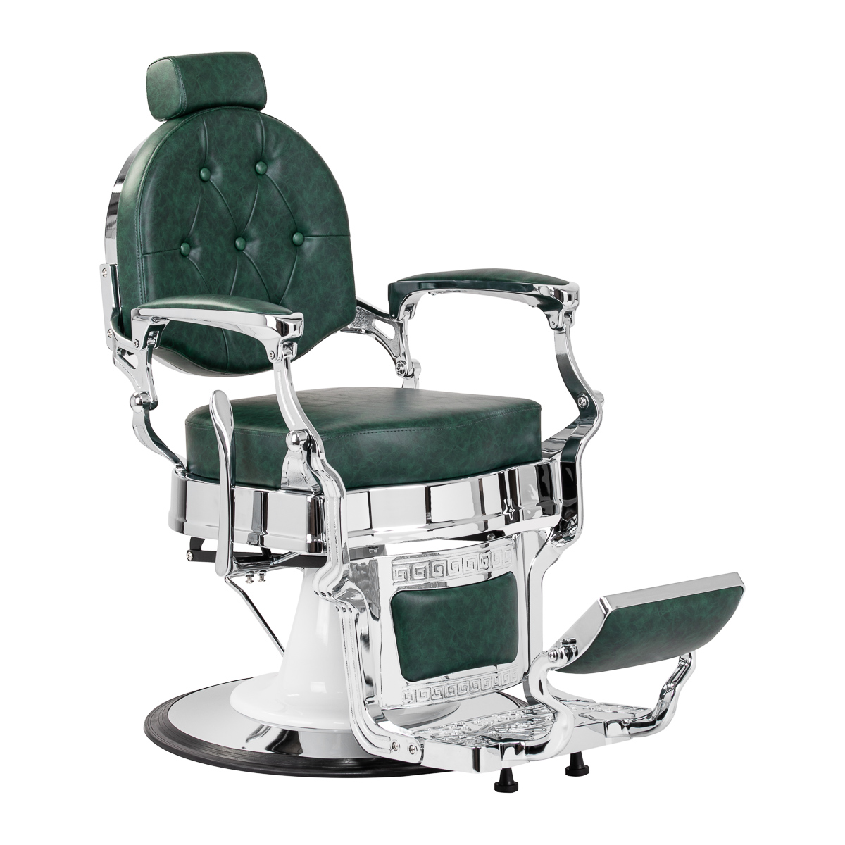 Barberarstol Gabbiano President grön krom