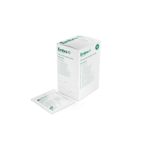 Vlieskompressen 4-lagig 5 Stück Embra - 7,5x7,5 cm steril - 150 Stück