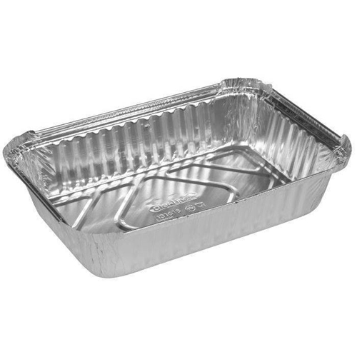 Aluminiumschale 850 ml rechteckig mit Deckel 100 St.