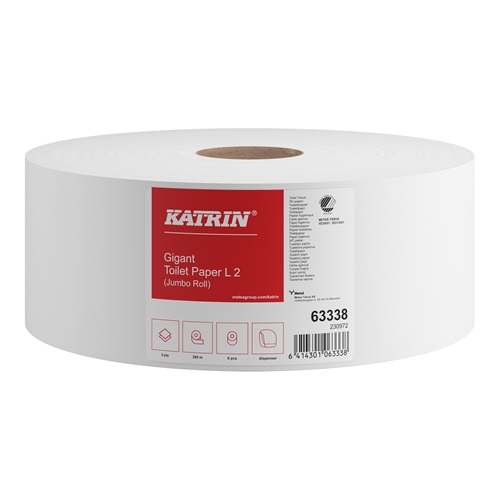 Toalettpapper 2-L Gigant L - 380m 1,2kg Katrin Classic - 6 st
