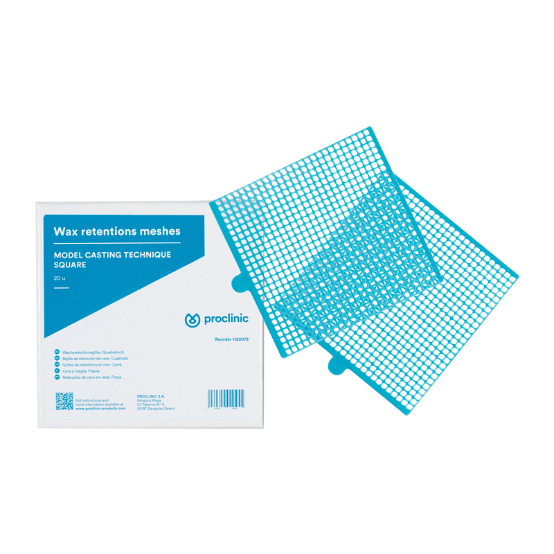 Vaxschablon Retentionsnät – Square Mesh. 20 Units