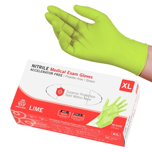 Evercare PF Nitrilhandschuhe XL lime puderfrei grün AQL 1,5 - 150 St