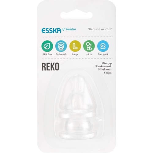 Dinapp Esska REKO Medium silikone - normalt hul +2 mdr. - 12 stk.