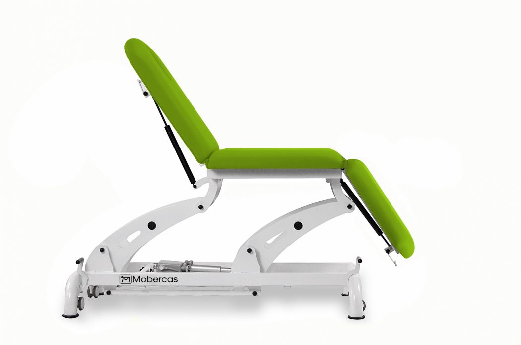 Elektrisk behandlingsbriks - 3-delt med hjul - 184 x 62 cm