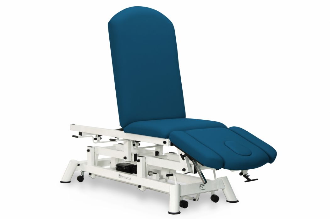 Elektrische Osteopathieliege 3-teilig mit Armlehnen und Rollen - TwinPillar - 180 x 62 cm