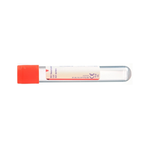 Vakuumrör BD Vacutainer CAT pappersetikett – 10ml serum röd – 100 st