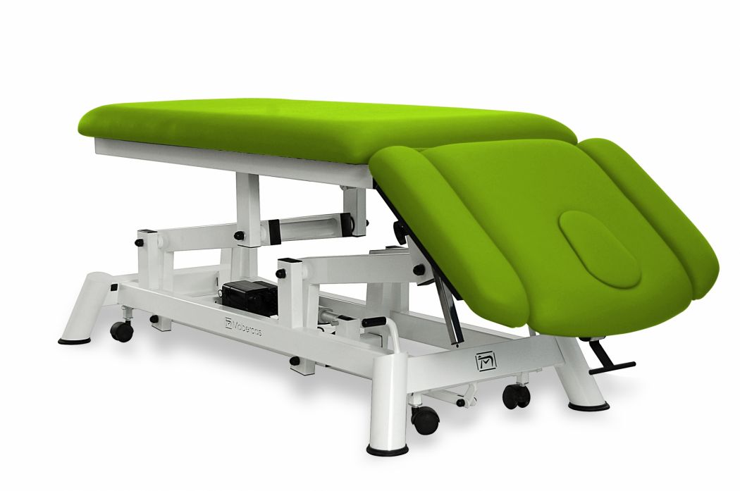 Elektrische Behandlungsliege für Osteopathie – 2-teilig mit 2 Armstützen und Rollen - 185 x 62 cm