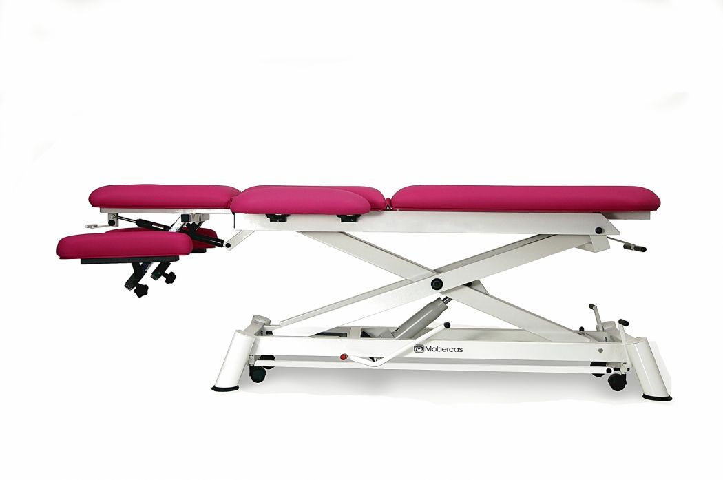 Hydrauliczny stół do osteopatii 3-częściowy z 4 podłokietnikami i kółkami podnośnik nożycowy - 190 x 62 cm