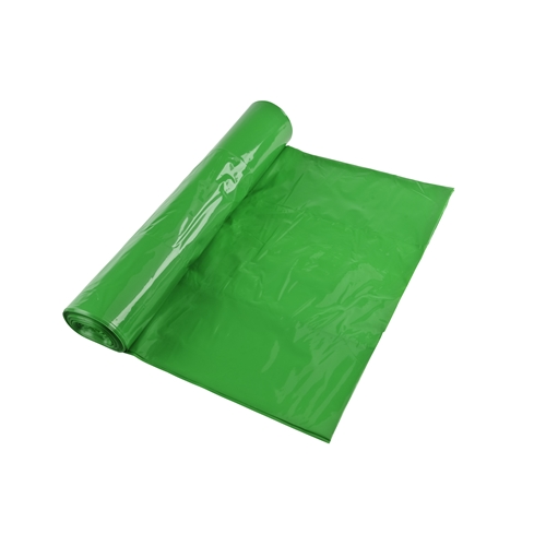 Affaldssæk LD-plast polyPRIMA optisk - 70L 600x900mm 45my grøn rle25 - 25 stk
