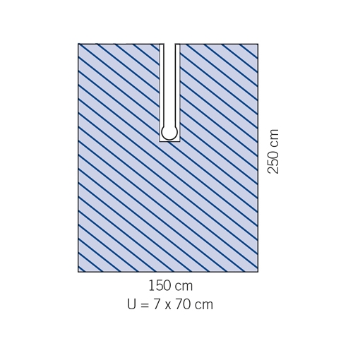OP-Laken mit Schlitz Evercare - 150x250cm Schlitz 7x70cm - 32 St