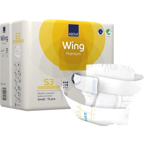 All-in-One-Inkontinenzschutz mit Gürtel - ABENA Wing Premium S3 - 60 Stück