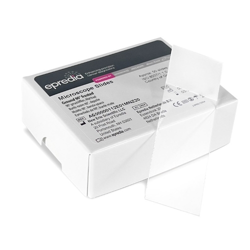 Objektträger mit geschliffenen Kanten Epredia - 26x76mm 90° mit Beschriftungsfeld Cellof - 50 St.