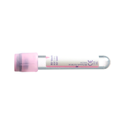 Vakuumrör BD Vacutainer pappersetikett – 5/2ml K2EDTA lila – 100 st