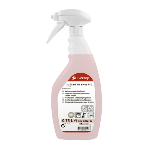 Rengøring og desinfektion Sani Plus - 750 ml 4-i-1 parfumespray pH>2 - 6 stk.