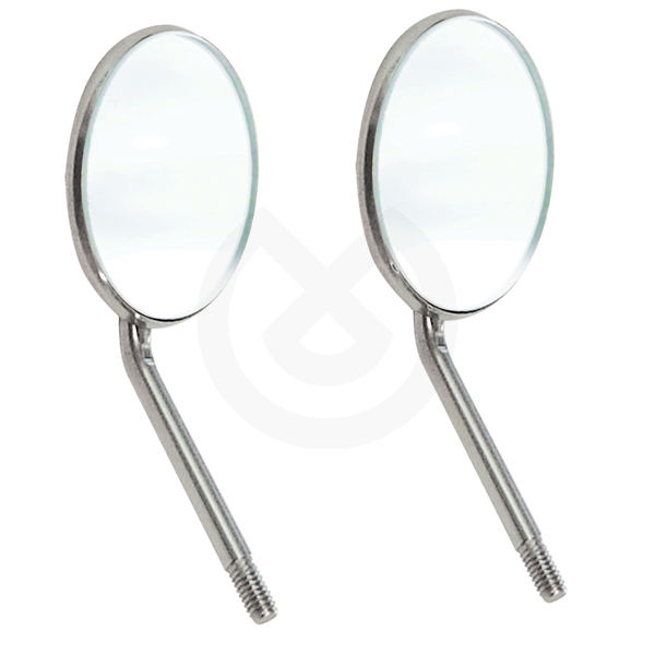 Titanium mirrors, simple stem (EU thread) - Titanium Mirrors No. 4 (Ø22Mm) Ss (Eu-Thread)