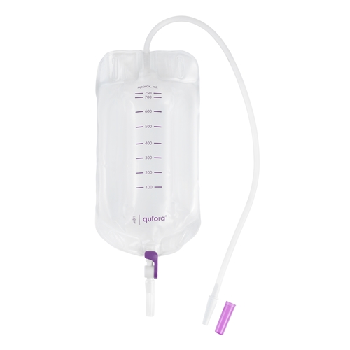 Tømbar urinpose Qufora - 0,75L 50cm Q-flow afklipbar - 10 stk