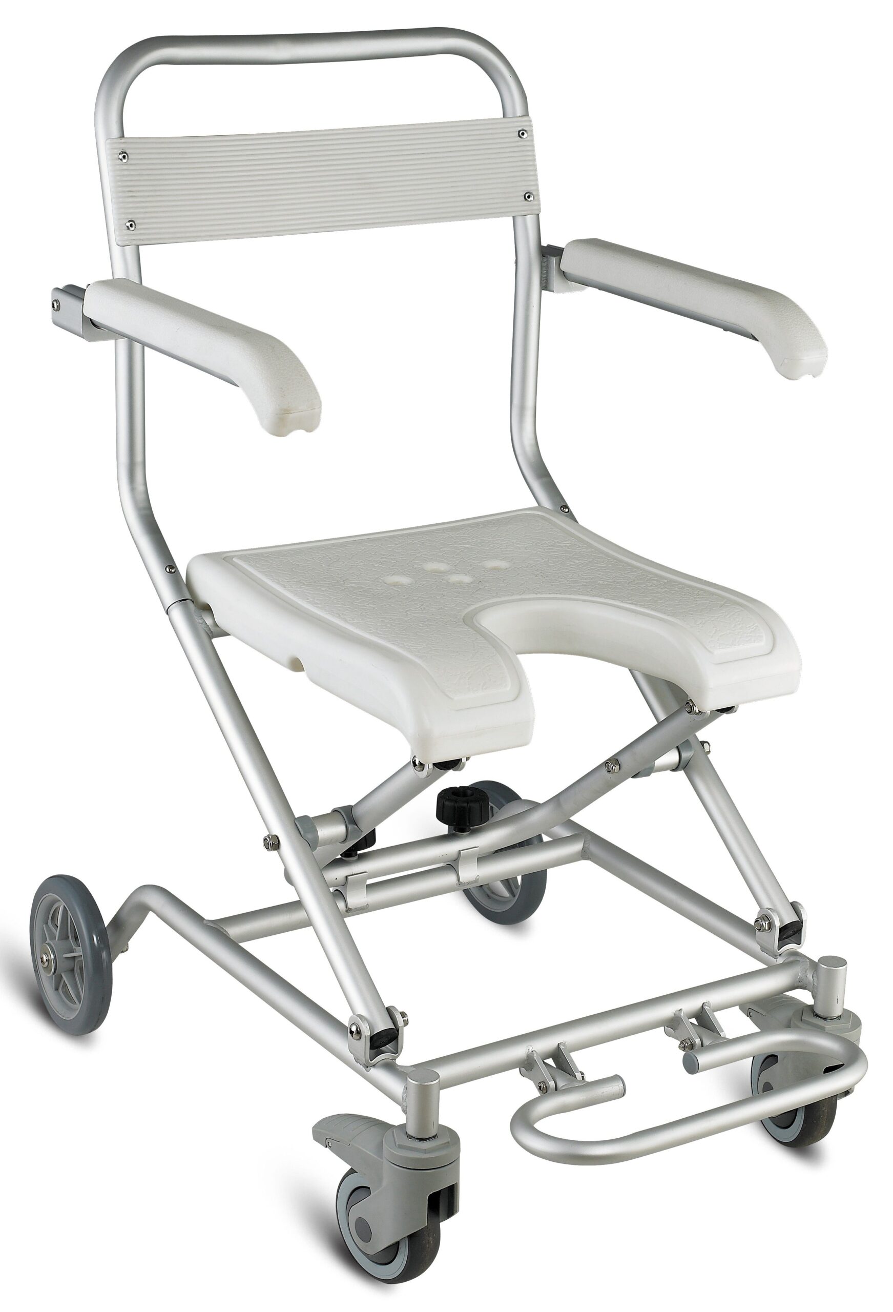 Poręczny stołek prysznicowy - odpowiedni do transportu - nośność 100 kg