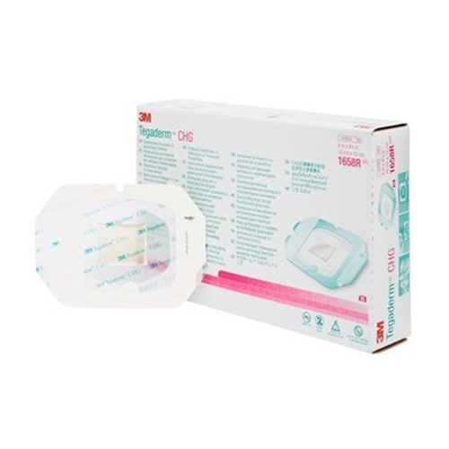 Venekateterforbinding Tegaderm CHG - 10x12 cm forstærket - 25 stk