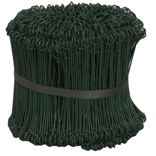 Bag tie strip coated - 150mm green - 1000 pcs