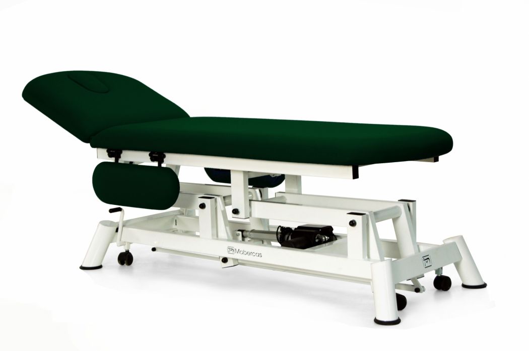 Elektrische Behandlungsliege 2-teilig mit Rollen Armlehnen TwinPillar-Lift - 190 x 62 cm