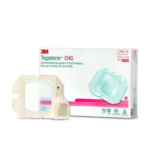CVK-forbinding Tegaderm CHG - 12x12 cm PAC forstærket - 25 stk