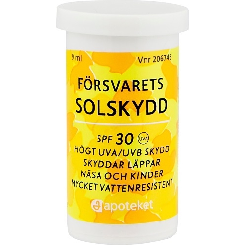 Forsvarets solcreme hudsalve - 9 ml SPF 30