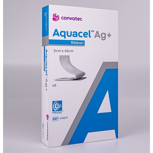 Gelbildender Silberverband Aquacel Ag+ Extra - 1x45cm Tamponade - 5 St