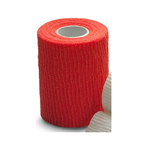Koheesiokiinnitysside Wero Solifix 10 - 8 cm x 20 m punainen lateksiton