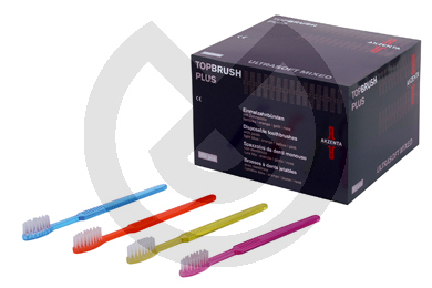 TopBrush Tandbørste, farver, 100 stk - AKZENTA