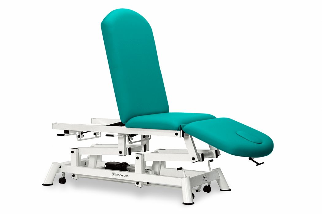 Elektrischer Behandlungsstuhl 3-teilig mit Rollen und Trendelenburg-Position - 180 x 62 cm