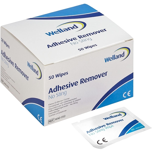 Welland Klebstoffentferner - 1,9 ml Feuchttücher 50er-Pack - 50 Stück