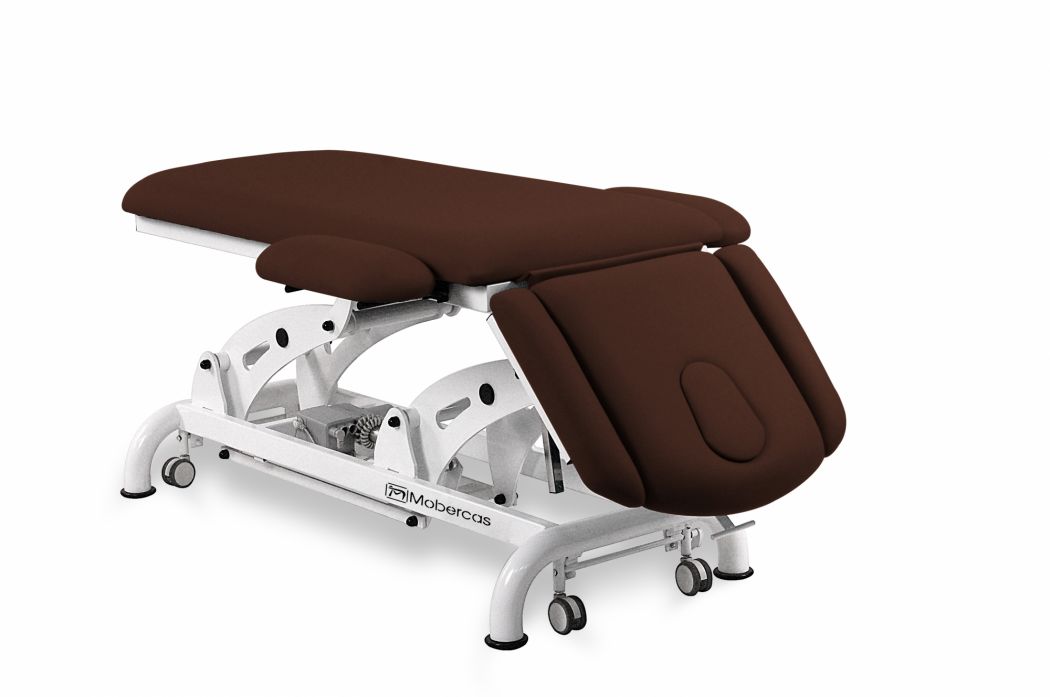 Elektrische Osteopathieliege 2-teilig mit Armstützen und Rollen - 185 x 62 cm