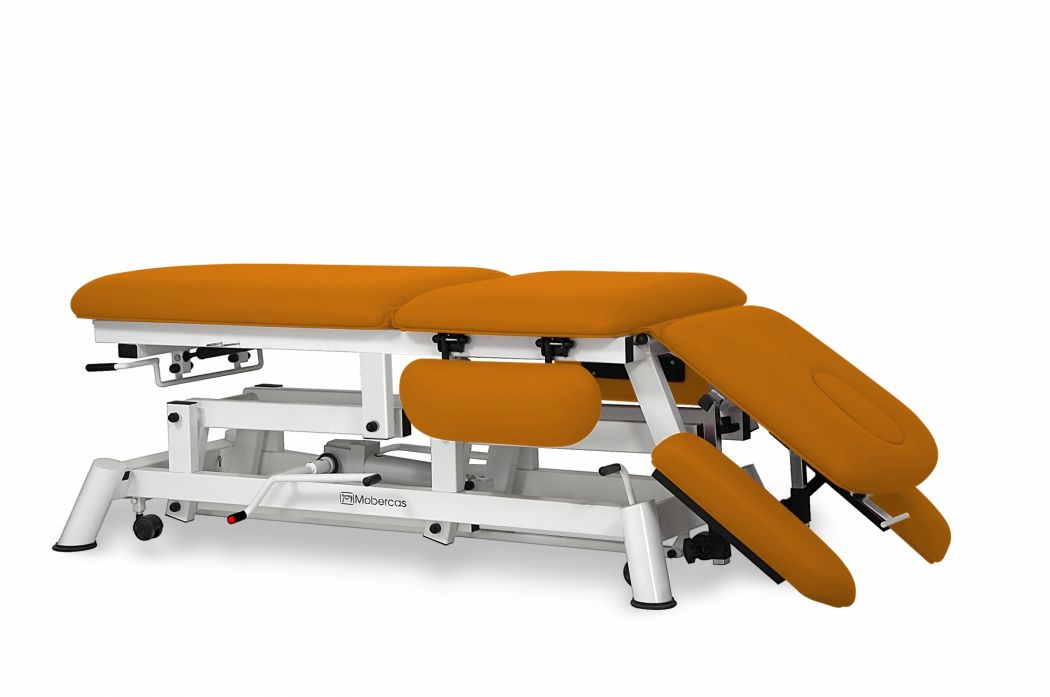 Hydrauliczny stół do osteopatii 3-częściowy z 4 podłokietnikami i kółkami - 190 x 62 cm