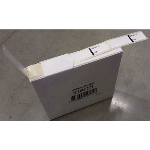 Neutraali etiketti ruiskulle - 12x50mm - 500 kpl