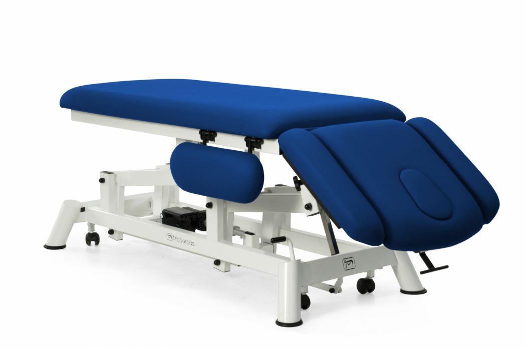 Elektryczny stół do osteopatii - 2-częściowy z 4 podłokietnikami i kółkami - TwinPillar - 185 x 62 cm