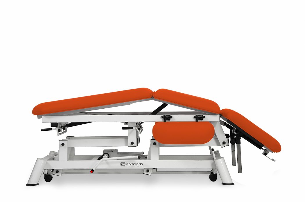 Hydrauliczny stół do osteopatii 3-częściowy z podłokietnikami (4 szt.) i kołami - 190 x 62 cm