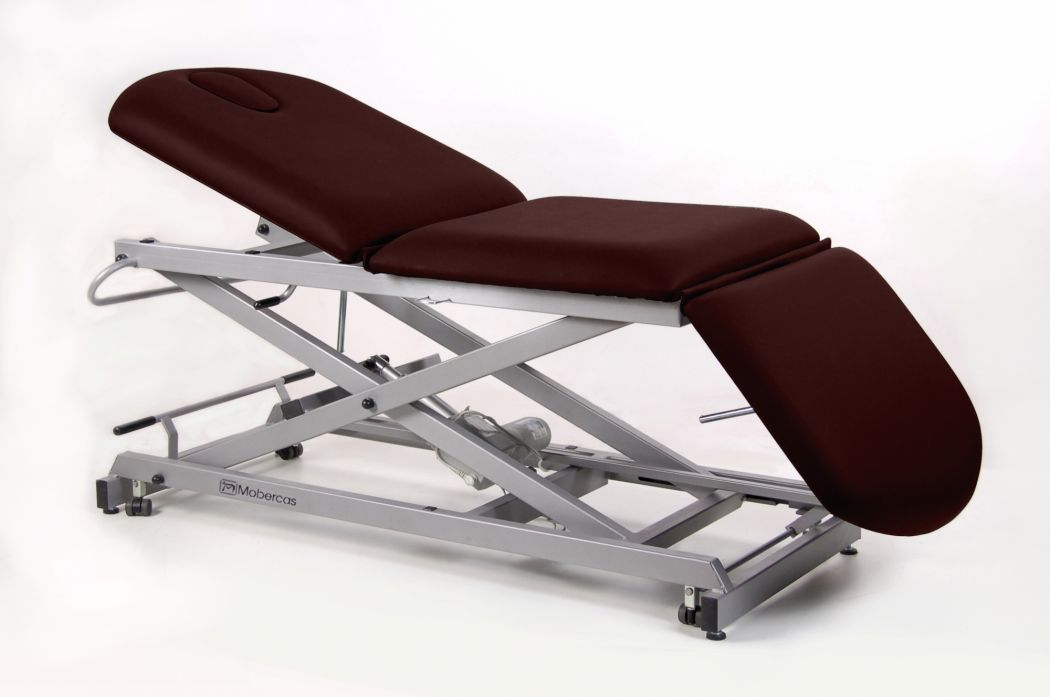 Elektrische Behandlungsliege 3-teilig mit Rollen und Scherenuntergestell - 189 x 62 cm