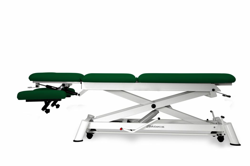 Hydrauliczny stół do masażu i osteopatii 3-częściowy z kółkami na podstawie nożycowej - 190 x 62 cm
