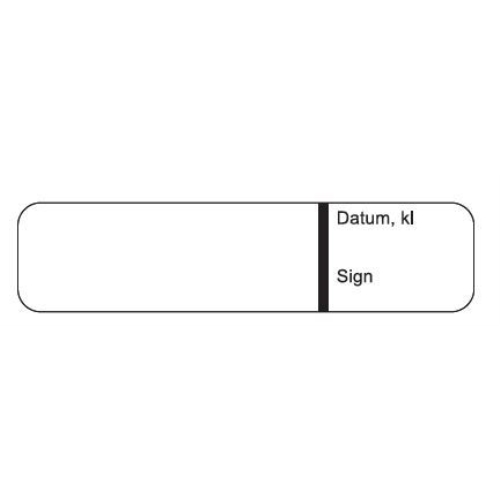 Etikett avtagbar Datum Sign. - 12x60mm - 200 st